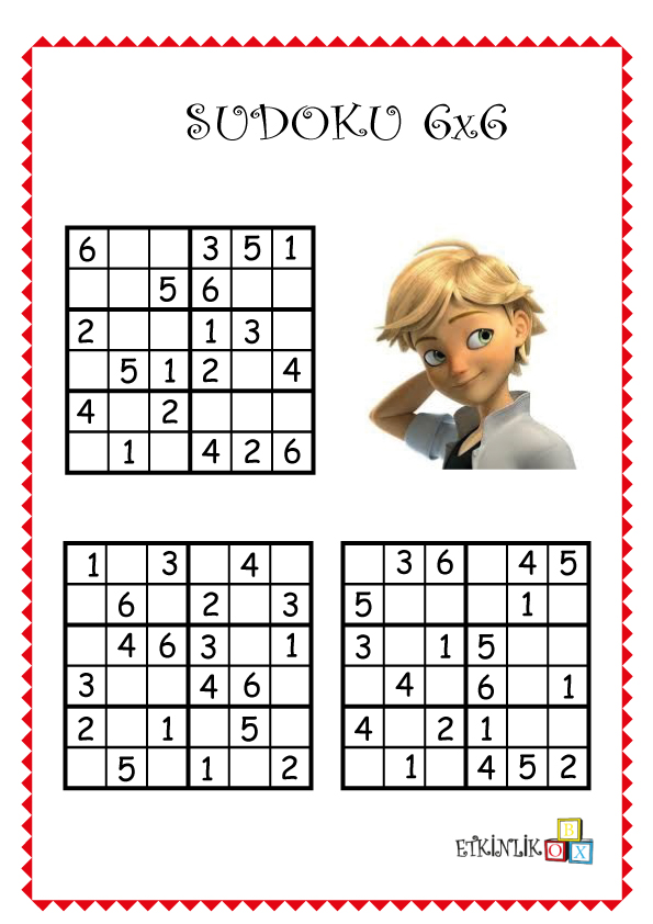 6x6 Kara Kedi Sudoku -2-
