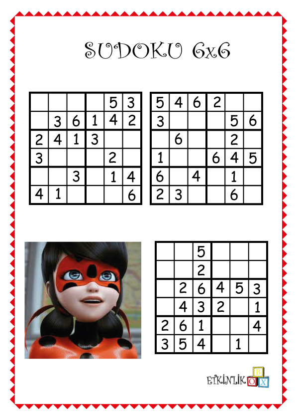 6x6 Uğur Böceği Sudoku -10-