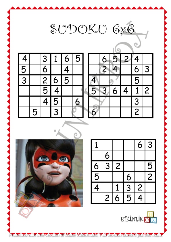 6×6 Uğur Böceği Sudoku -11-