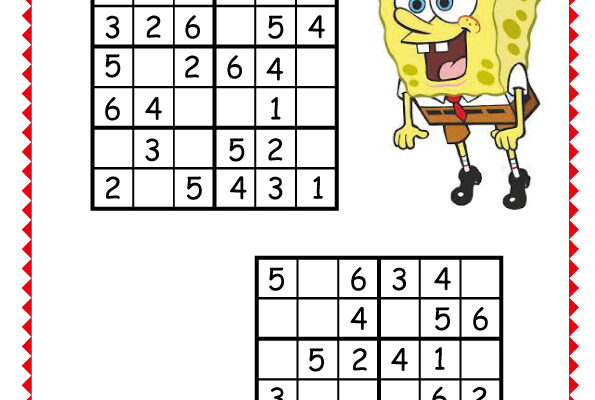 6×6 Sünger Bob Sudoku -1-