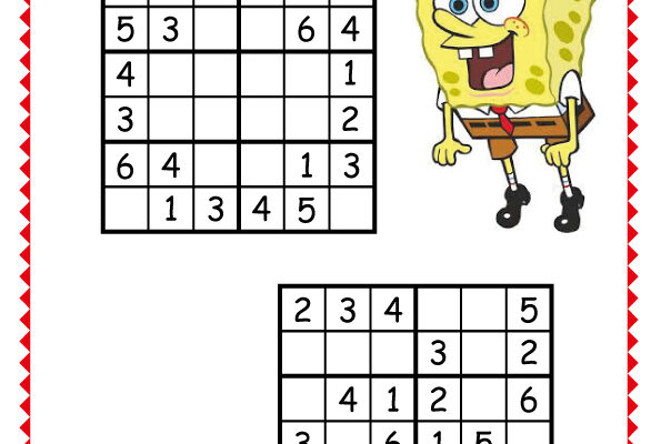 6×6 Sünger Bob Sudoku -3-