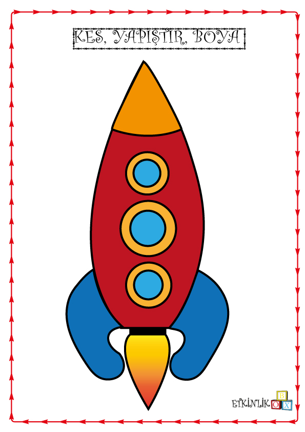 Roket-1- Kes Yapıştır Boya Örnek