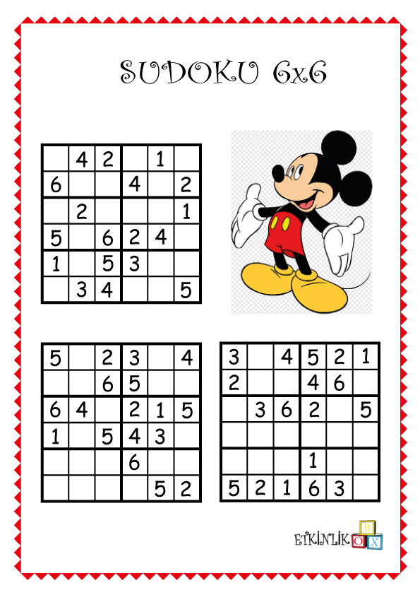6×6 Mickey Sudoku -3-