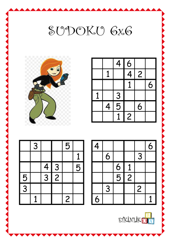 6×6 Kim Possible Sudoku -1-