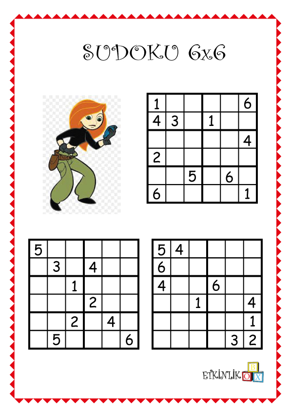 6x6 Kim Possible Sudoku -3-