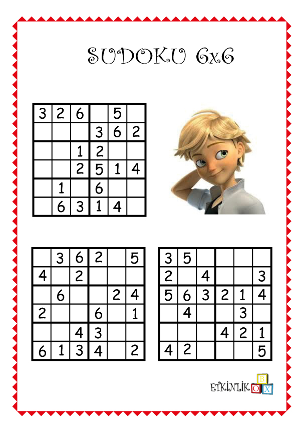 6x6 Kara Kedi Sudoku -3-
