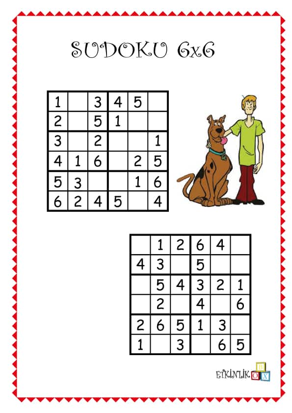 6×6 Scooby Doo Sudoku -2-