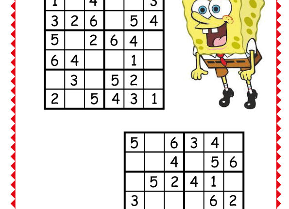 6x6 Sünger Bob Sudoku -1-