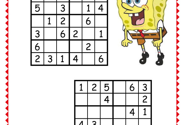 6×6 Sünger Bob Sudoku -2-