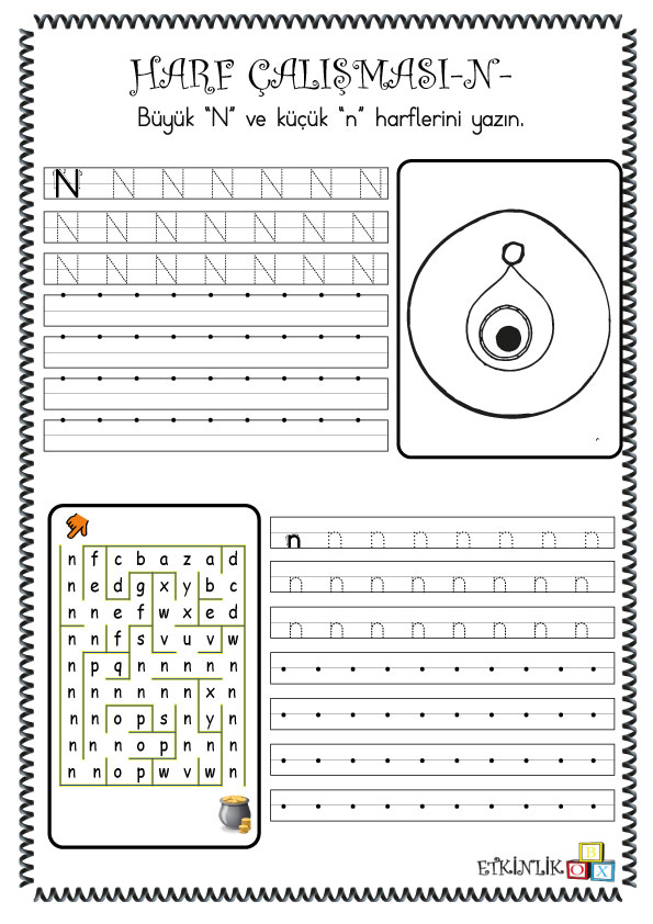 Harf Çalışması -N-