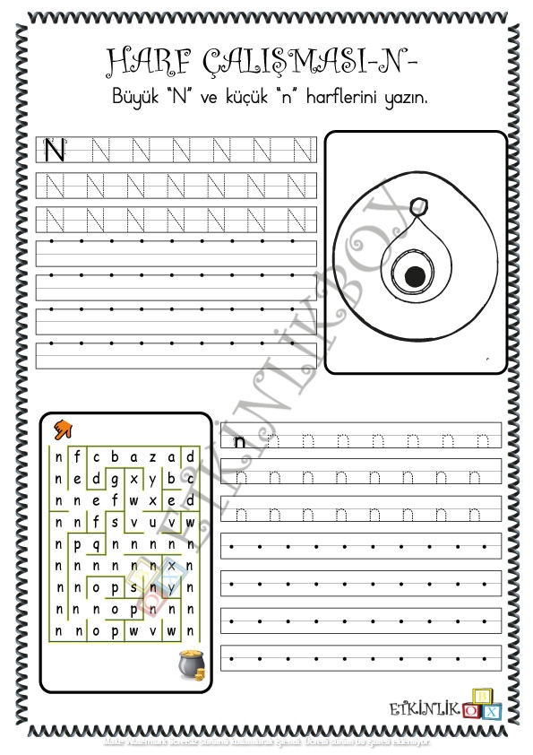 Harf Çalışması -N-