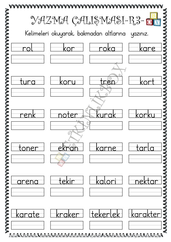 Yazma Çalışması R3