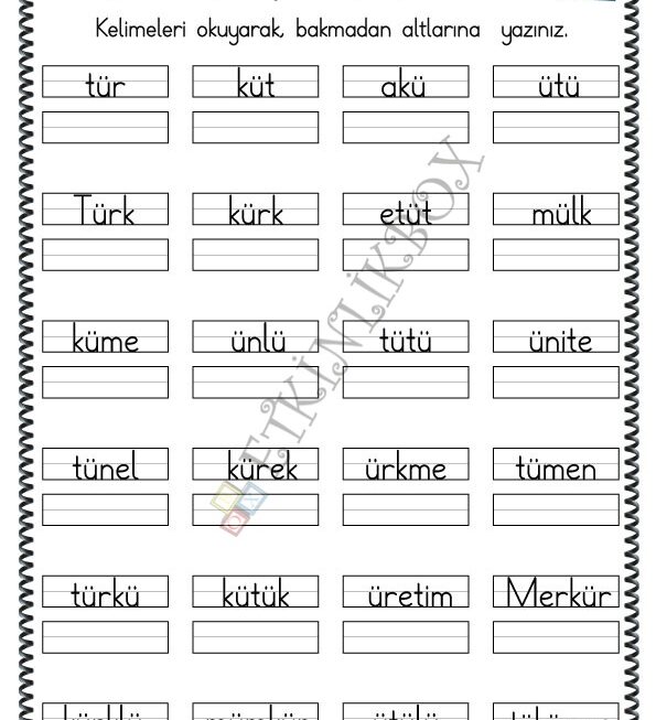 Yazma Çalışması Ü1f