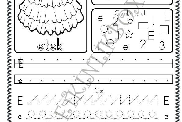 E Harf Çalışması