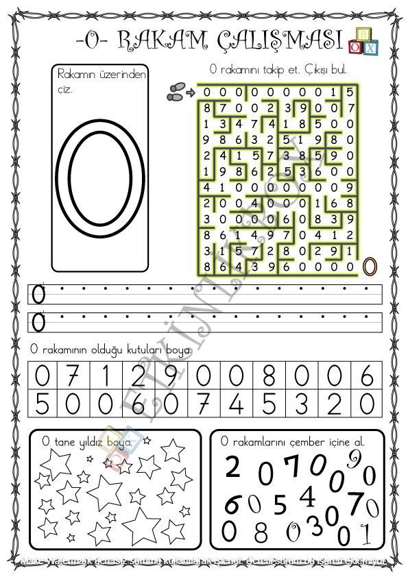 0 Rakam Çalışması