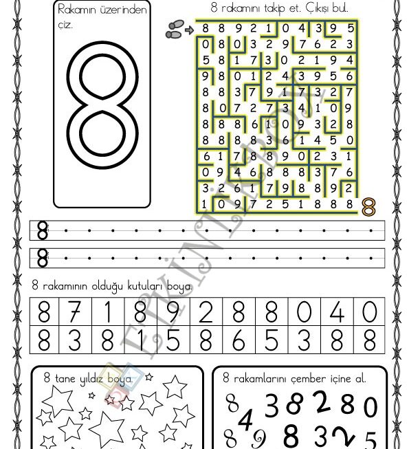 8 Rakam Çalışmasıf