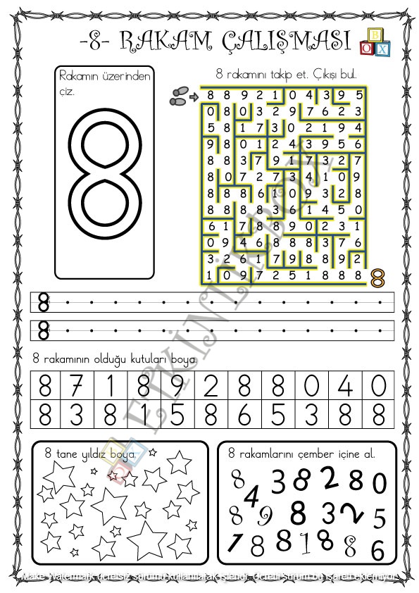 8 Rakam Çalışması