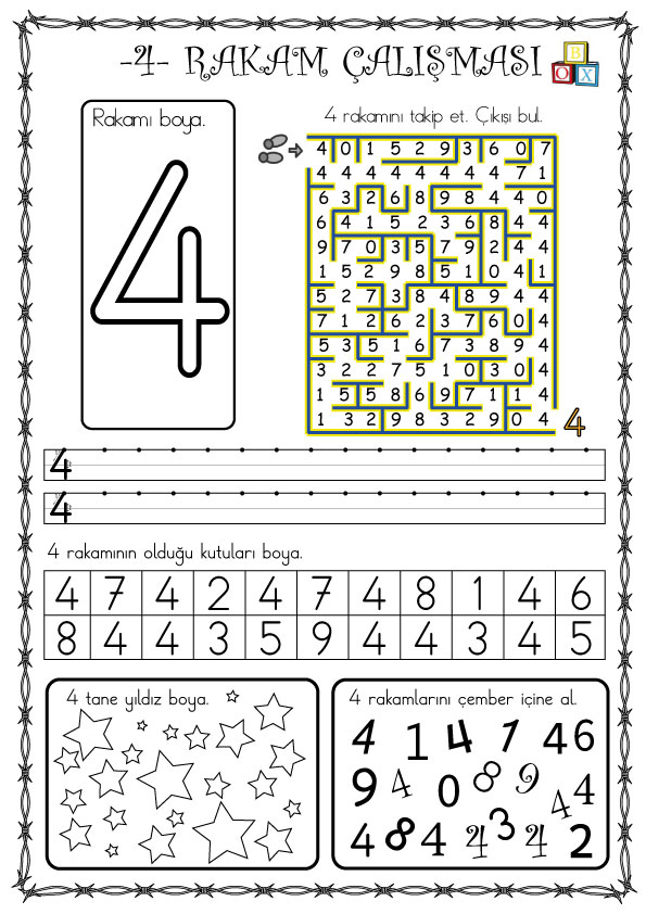 4 Rakam Çalışması