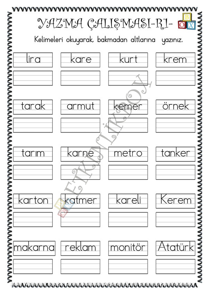 Yazma Çalışması R1f
